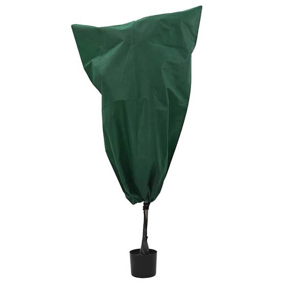 Lot 10 Housses Hivernage Individuelles Polypropylène Cordon Serrage Protection Gel Plantes Vert 0,8x1,2m – ComfortXL Outdoor Living - Image 3