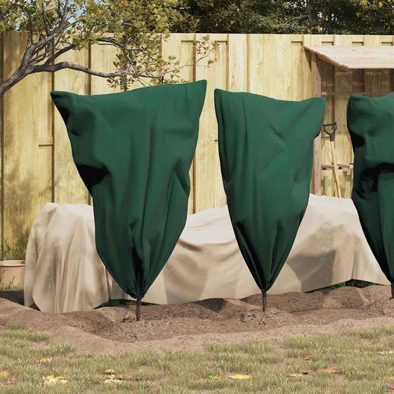 Lot 10 Housses Hivernage Individuelles Polypropylène Cordon Serrage Protection Gel Plantes Vert 0,8x1,2m – ComfortXL Outdoor Living - Image 6