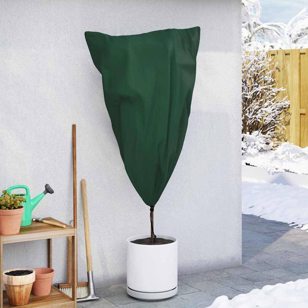 Lot 10 Housses Hivernage Individuelles Polypropylène Cordon Serrage Protection Gel Plantes Vert 0,8x1,2m – ComfortXL Outdoor Living - Image 5