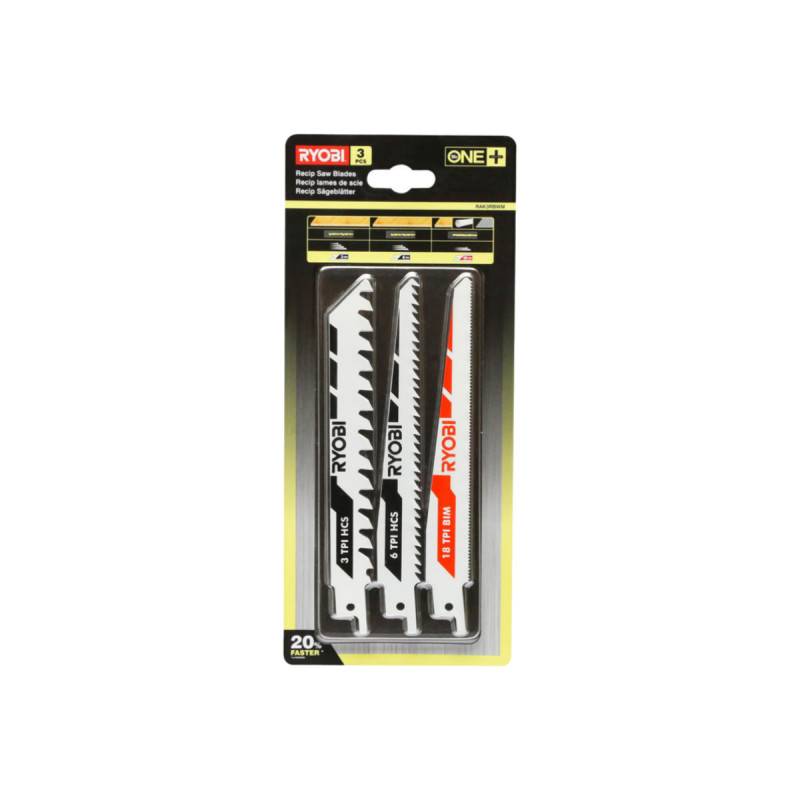 Ryobi - Pack RYOBI - Scie sabre RRS1801M - 18V One+ sans batterie ni chargeur - Lot de 3 lames RAK3RBWM spéciales scie sabre - Image 5
