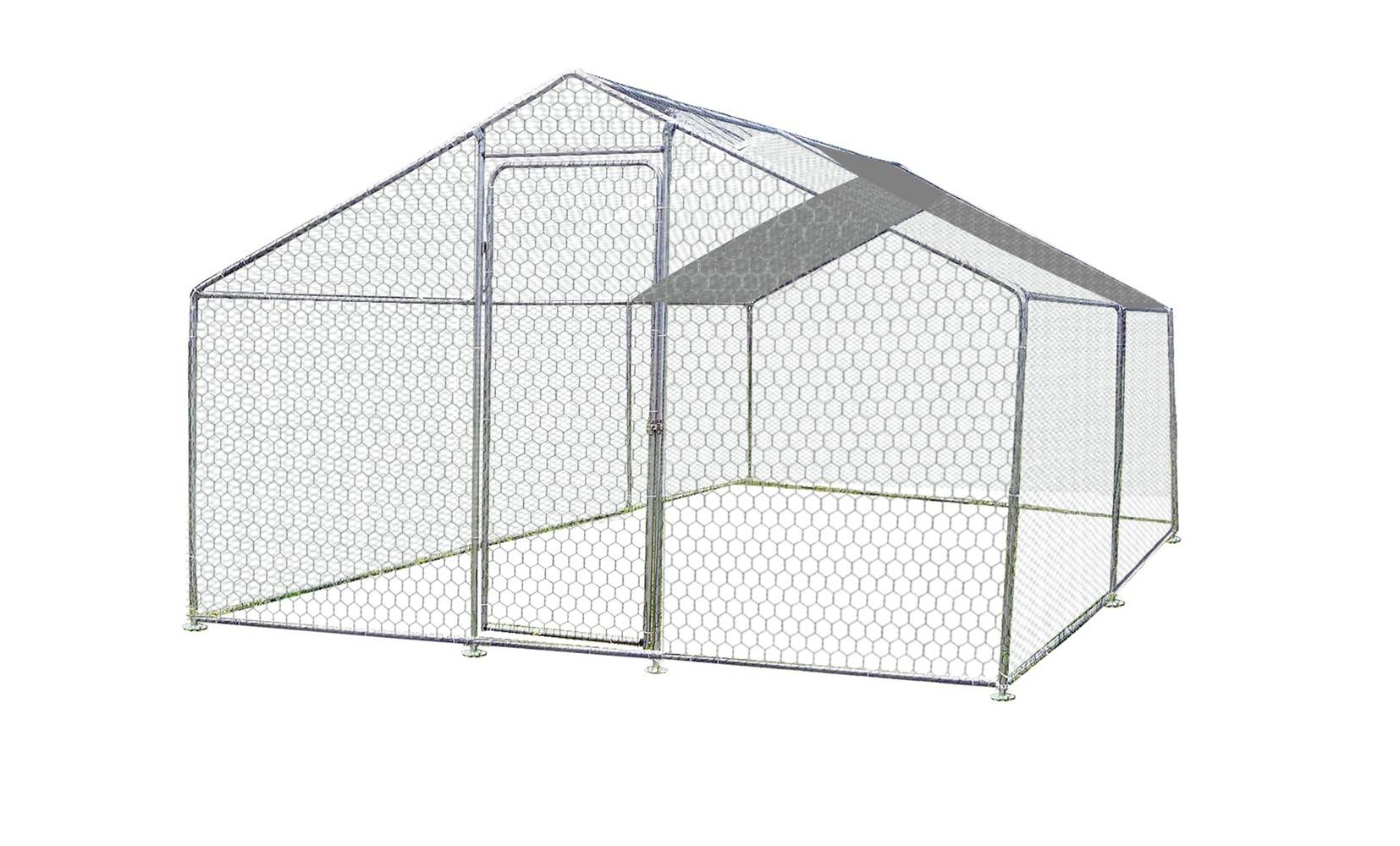 Habrita - Enclos parc grillagé pour animaux 12 m2 - 7-9 poules - avec bâche de toit Habrita - Image 1