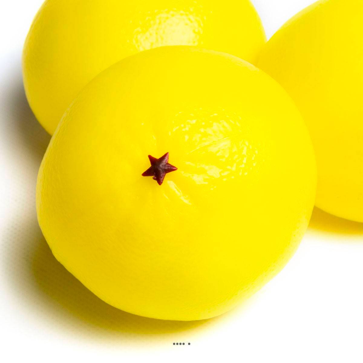 Artificielles - Pamplemousse artificiel en lot de 3 en Plastique soufflé D 100 mm - Image 3