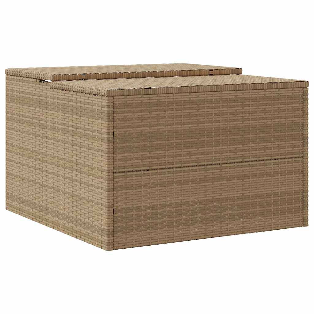 Abri pour robot tondeuse résine tressée beige 90 x 86 x 57 cm - PANGIVO - Image 8