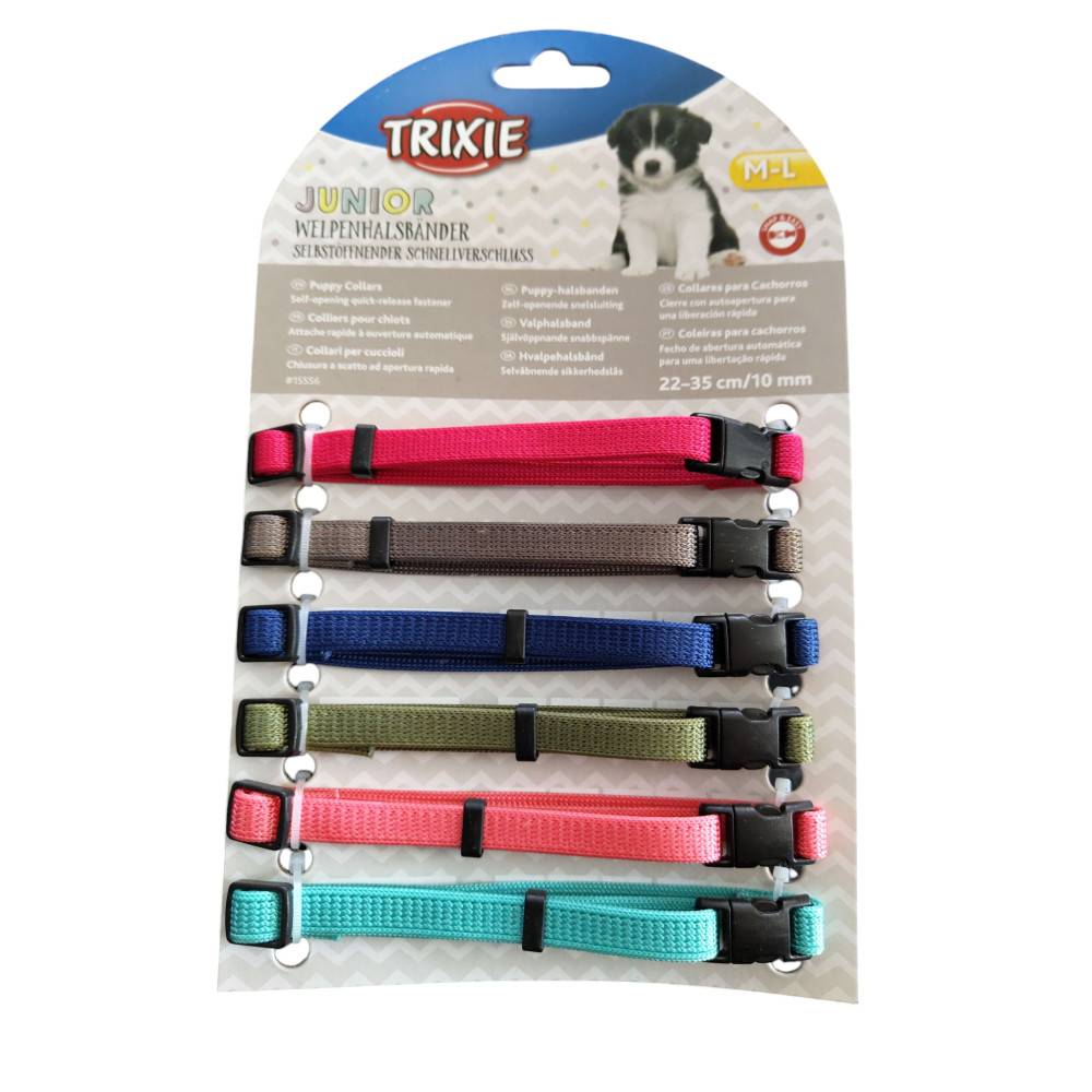 Trixie - Trixie - 6 colliers M-L  22 à 35 cm x10 mm pour chiot couleurs différentes - Image 2