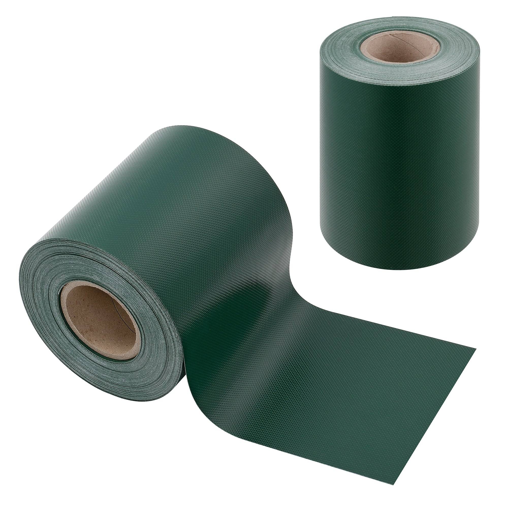 Helloshop26 - Bande de brise-vue PVC 35 m x 19 cm 6,65 m² vert mousse ral 6005 - Image 1