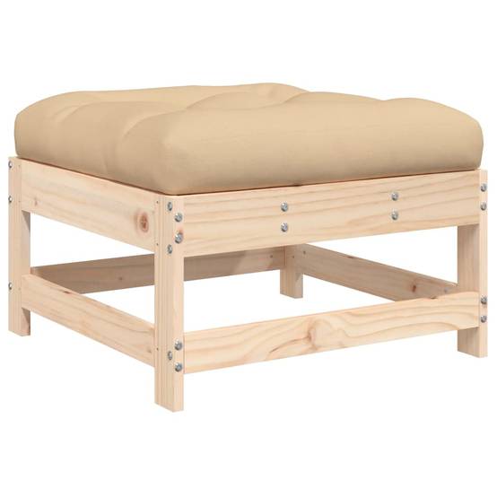 Vidaxl - Repose-pieds de jardin avec coussins lot de 2 bois pin massif vidaXL 825583 - Image 7