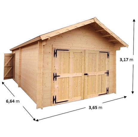 Garage en bois Vendôme 18.97 m² - Image 4