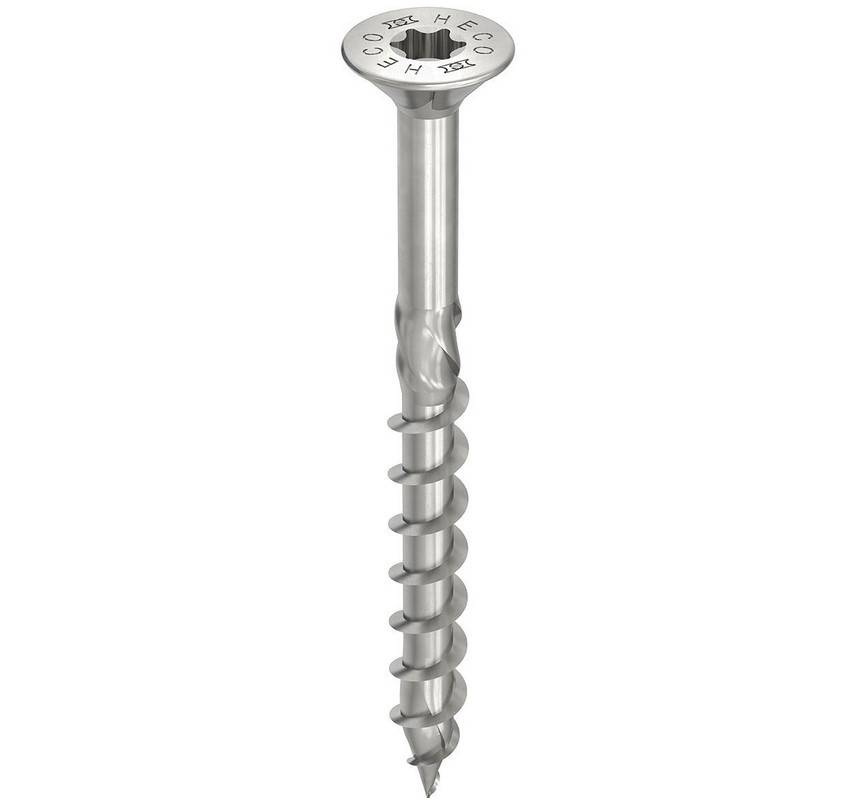 Vis HECO-Topix-Plus - Ø6x50mm - Tête Fraisée à poches de fraisage - Filetage Partiel - T30 - Boite de 200 - 61804 - Image 1