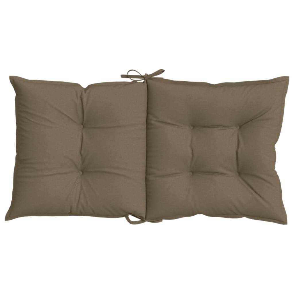 PANGIVO - Coussins de chaise dossier bas polyester taupe mélangé 100 x 50 x 7 cm - PANGIVO - Image 7