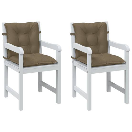 PANGIVO - Coussins de chaise dossier bas polyester taupe mélangé 100 x 50 x 7 cm - PANGIVO - Image 1