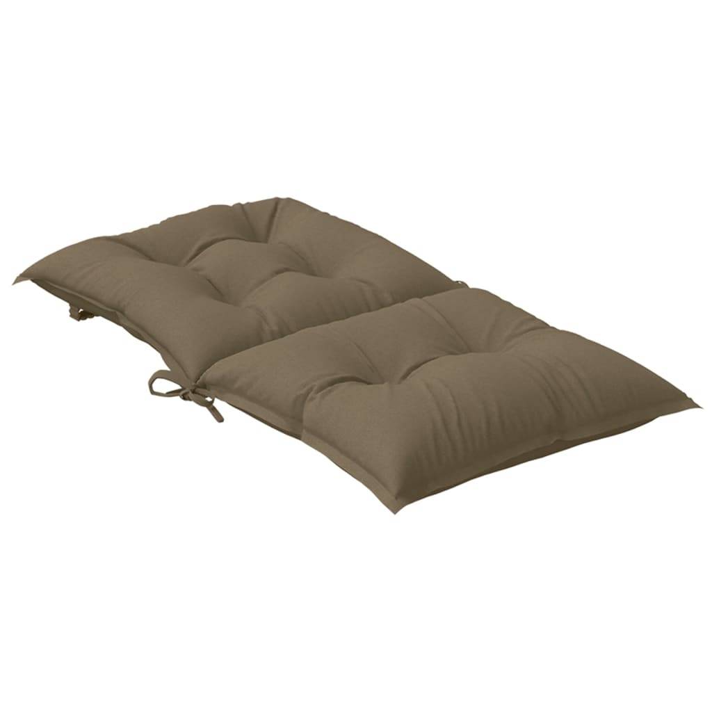 PANGIVO - Coussins de chaise dossier bas polyester taupe mélangé 100 x 50 x 7 cm - PANGIVO - Image 6