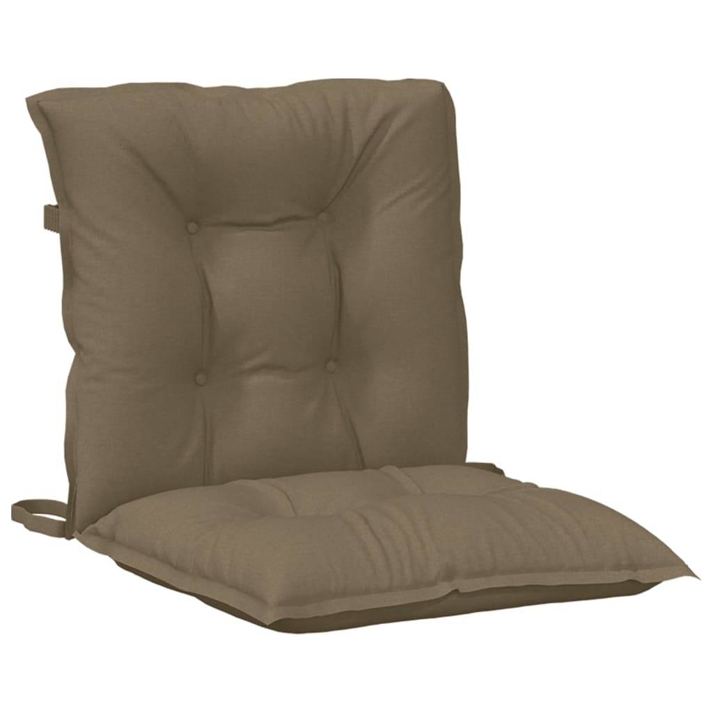 PANGIVO - Coussins de chaise dossier bas polyester taupe mélangé 100 x 50 x 7 cm - PANGIVO - Image 5