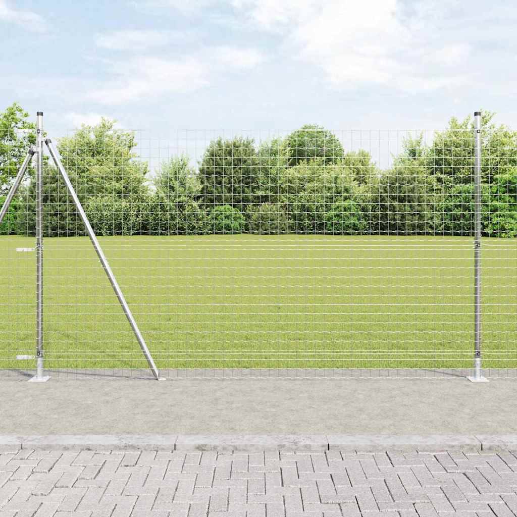 Poteau clôture acier galvanisé gris 3,2 x 3,2 x 170 cm - PANGIVO - Image 1