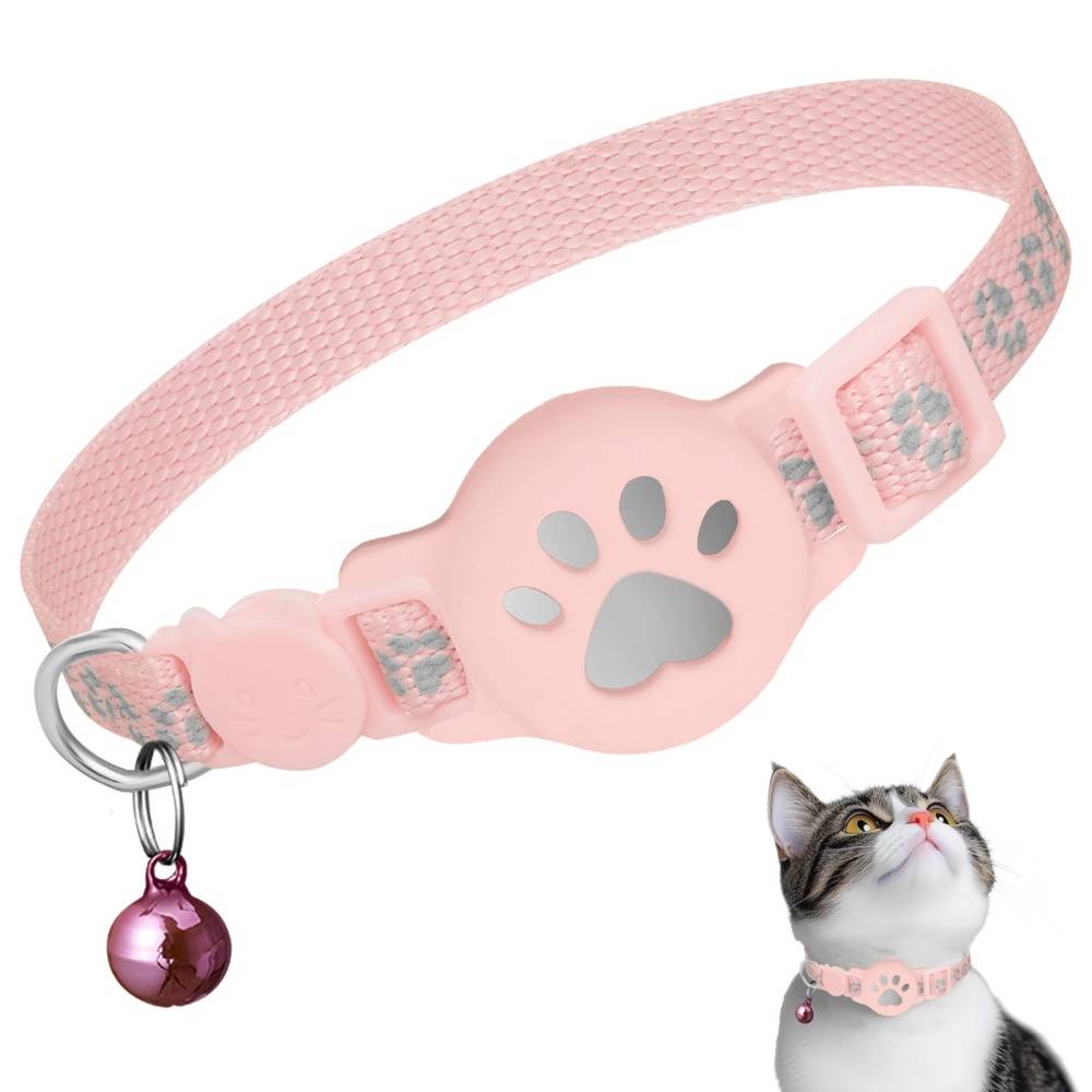 IntiMeg - Collier réfléchissant pour chat avec clochette Rose IntiMeg - Image 1
