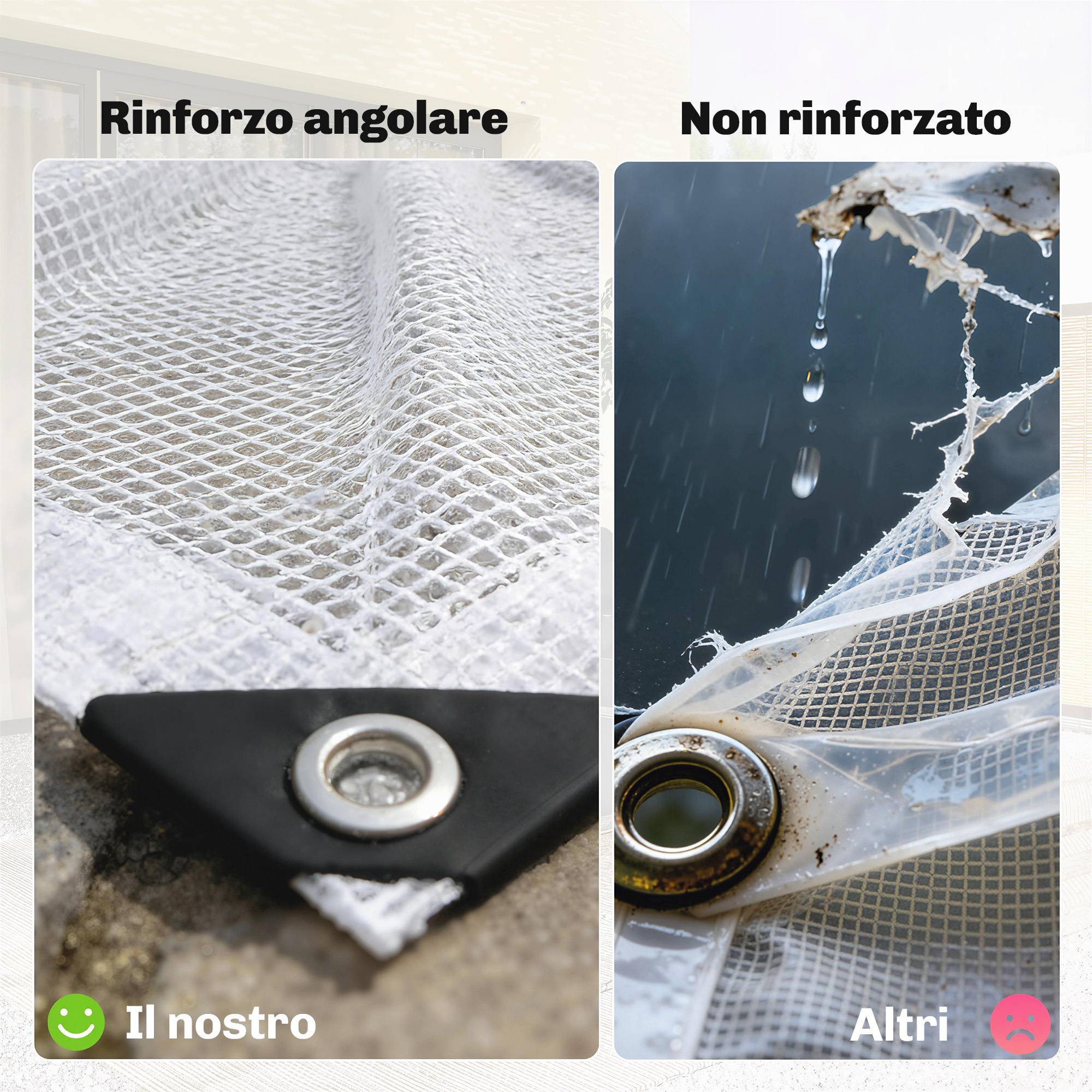 ComfortXL - Bâche de protection imperméable en polyéthylène blanc 4 x 6 m 140 g/m² pour jardin et mobilier extérieur - Image 5