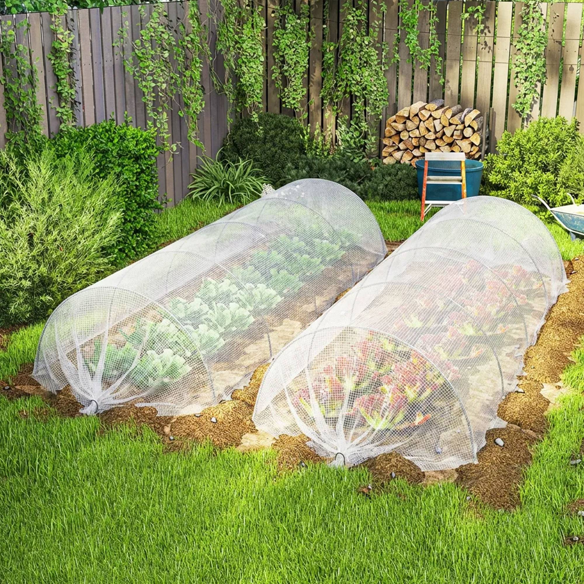 ComfortXL - Bâche de protection imperméable en polyéthylène blanc 4 x 6 m 140 g/m² pour jardin et mobilier extérieur - Image 8