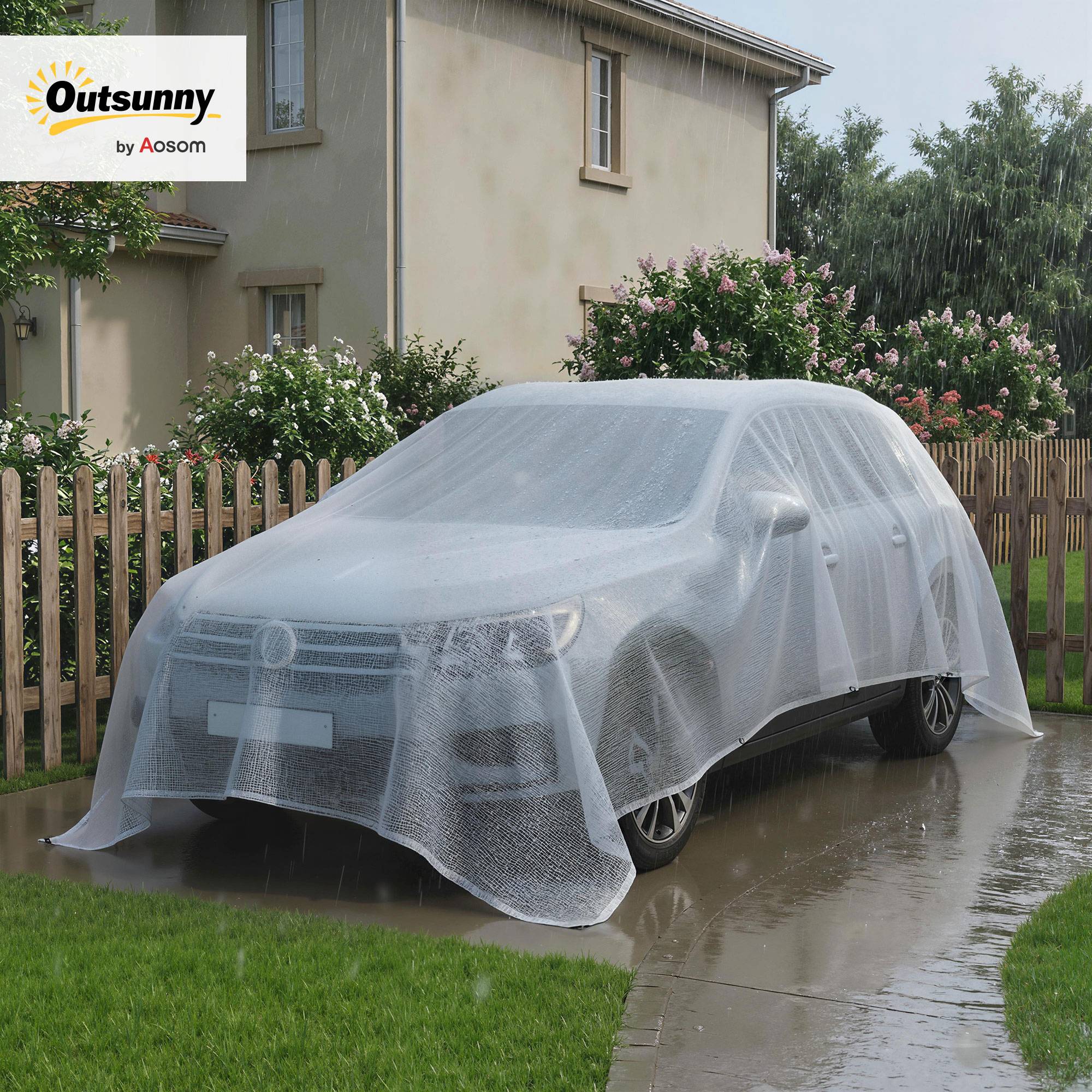 ComfortXL - Bâche de protection imperméable en polyéthylène blanc 4 x 6 m 140 g/m² pour jardin et mobilier extérieur - Image 10
