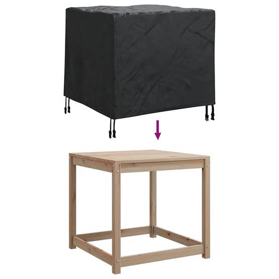 ComfortXL - Housse de Protection Carrée Tissu Oxford 210D Imperméable pour Chaise de Jardin Noir 64x64x65 cm – ComfortXL Outdoor Living - Image 5