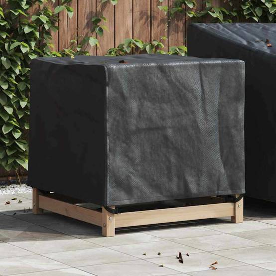 ComfortXL - Housse de Protection Carrée Tissu Oxford 210D Imperméable pour Chaise de Jardin Noir 64x64x65 cm – ComfortXL Outdoor Living - Image 1