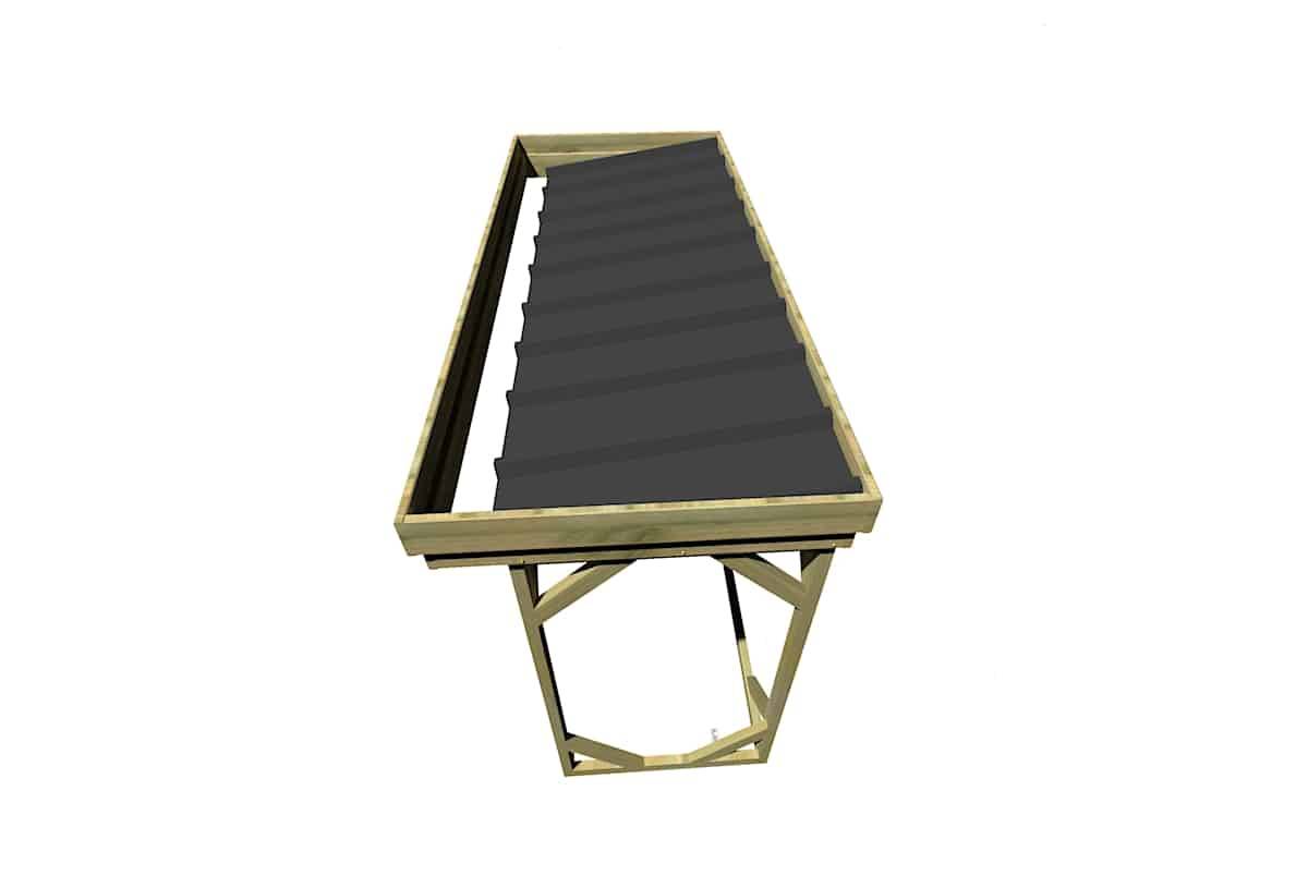 Abri Français - ABRI Bûches en Bois - 4,1m2 - 3,15x1,31m - Pin Sylvestre traité Autoclave - Surface Int : 2,8m2 / 4 stères / Abri Français - Image 5