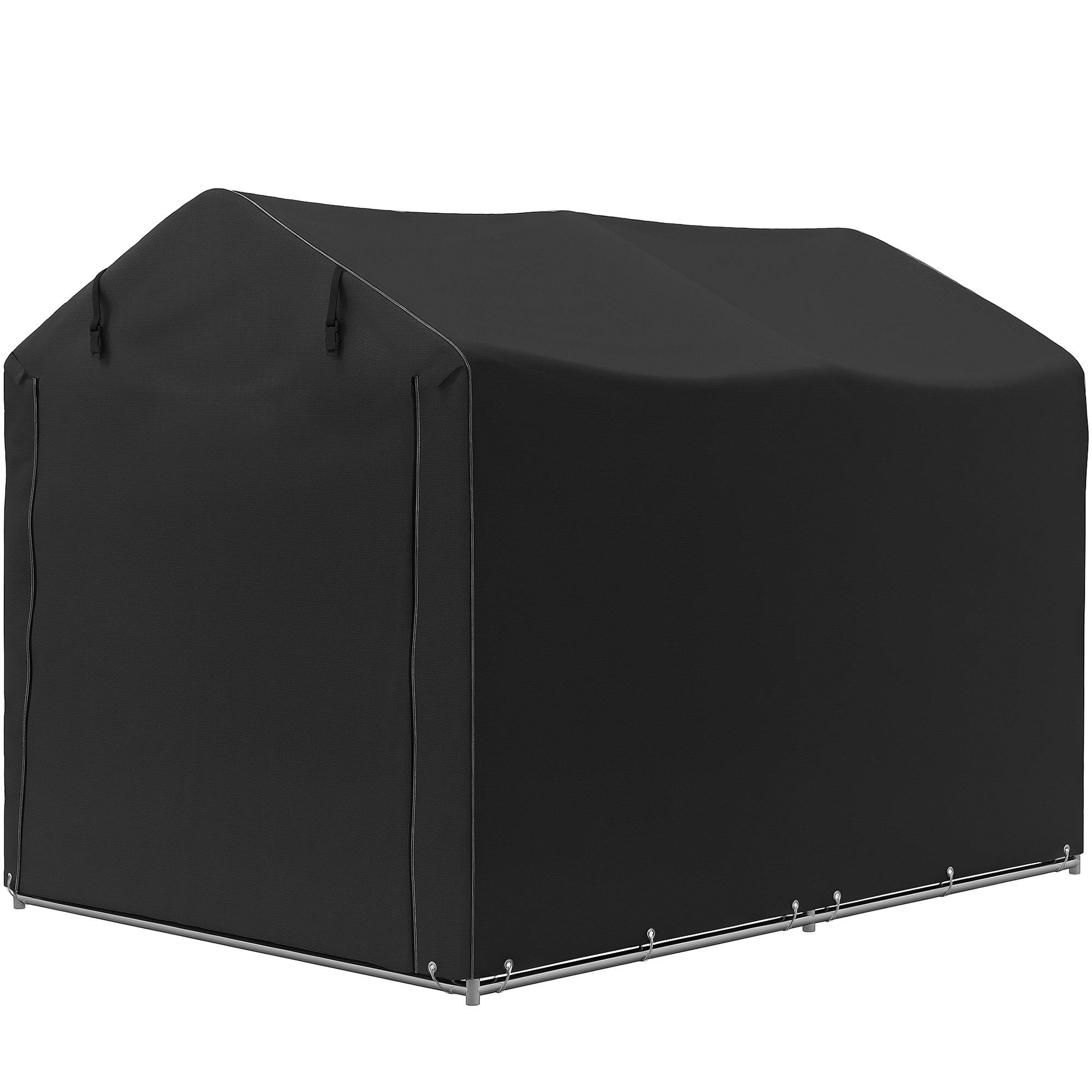 ComfortXL - Tente garage PE noire 220 x 157 x 165 cm pour vélos moto et outils porte enroulable - ComfortXL Outdoor Living - Image 2