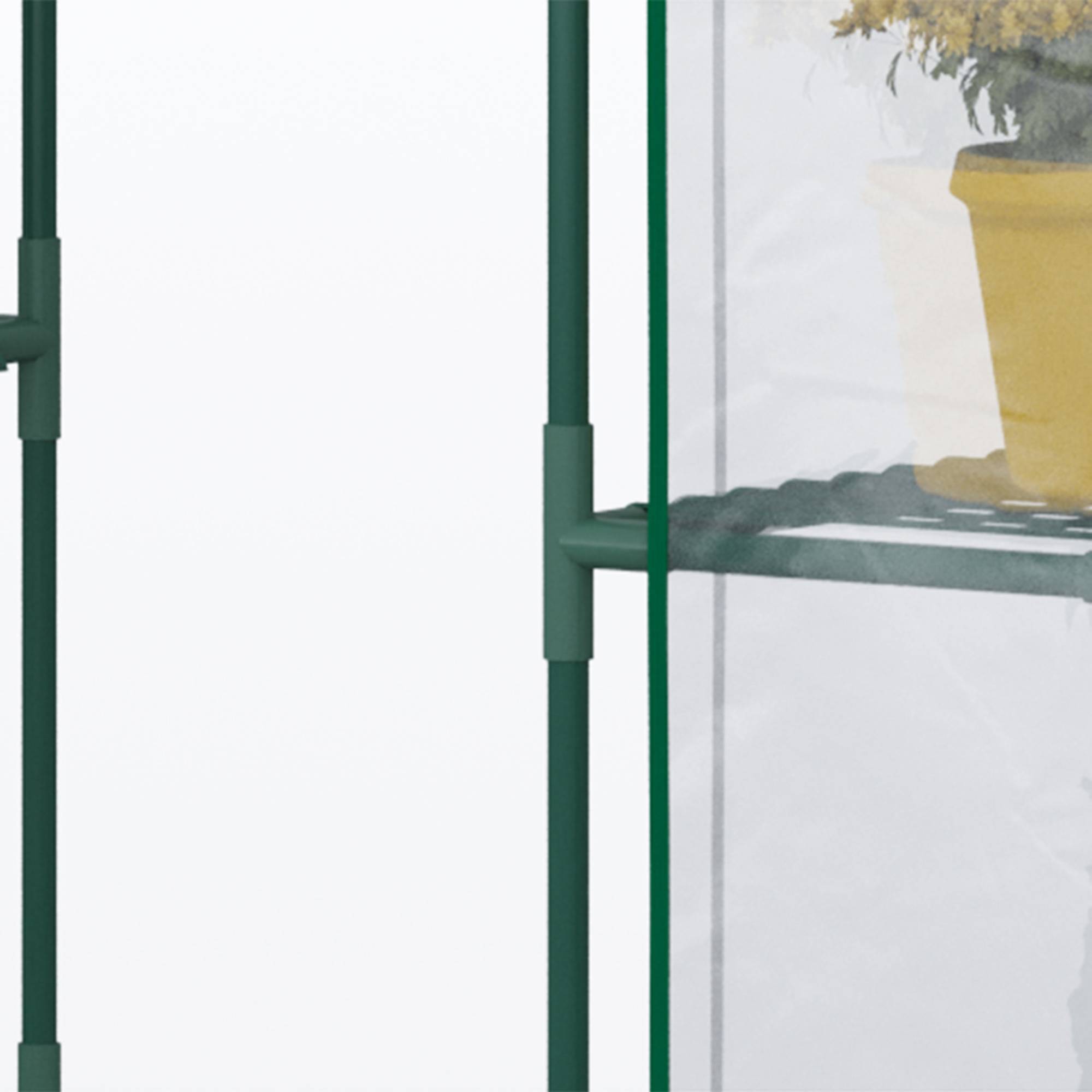 ComfortXL - Serre de jardin PE verte 142 x 73 x 195 cm avec étagères protection plantes - ComfortXL Outdoor Living - Image 10