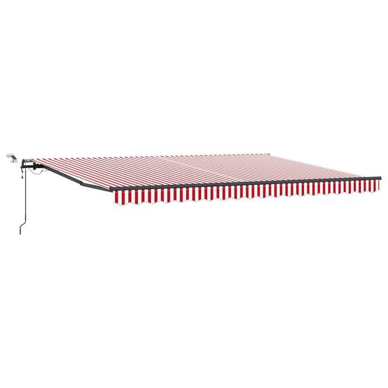 Store banne polyester rouge 450 x 350 x 165 cm - Prolenta premium p3474.7 - Image 1