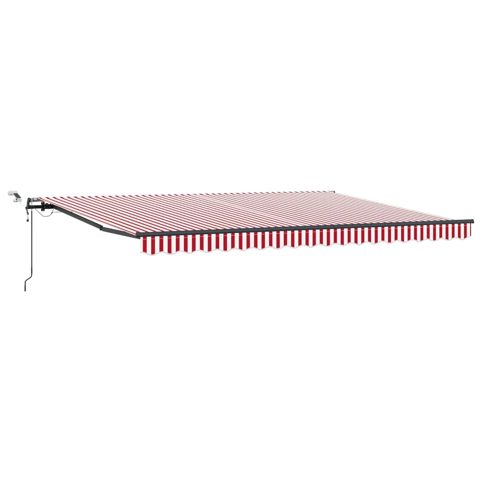 Store banne polyester rouge  450 x 350 x 165 cm  - Prolenta premium p3474.7 - Image 1