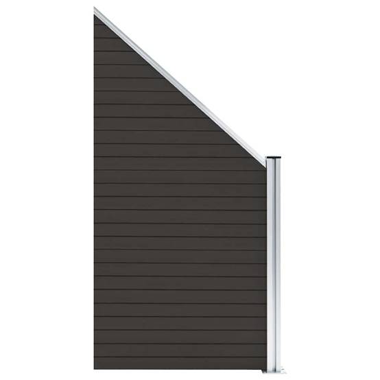 Panneau de clôture WPC noir 95 x (105-180) cm - PANGIVO - Image 2