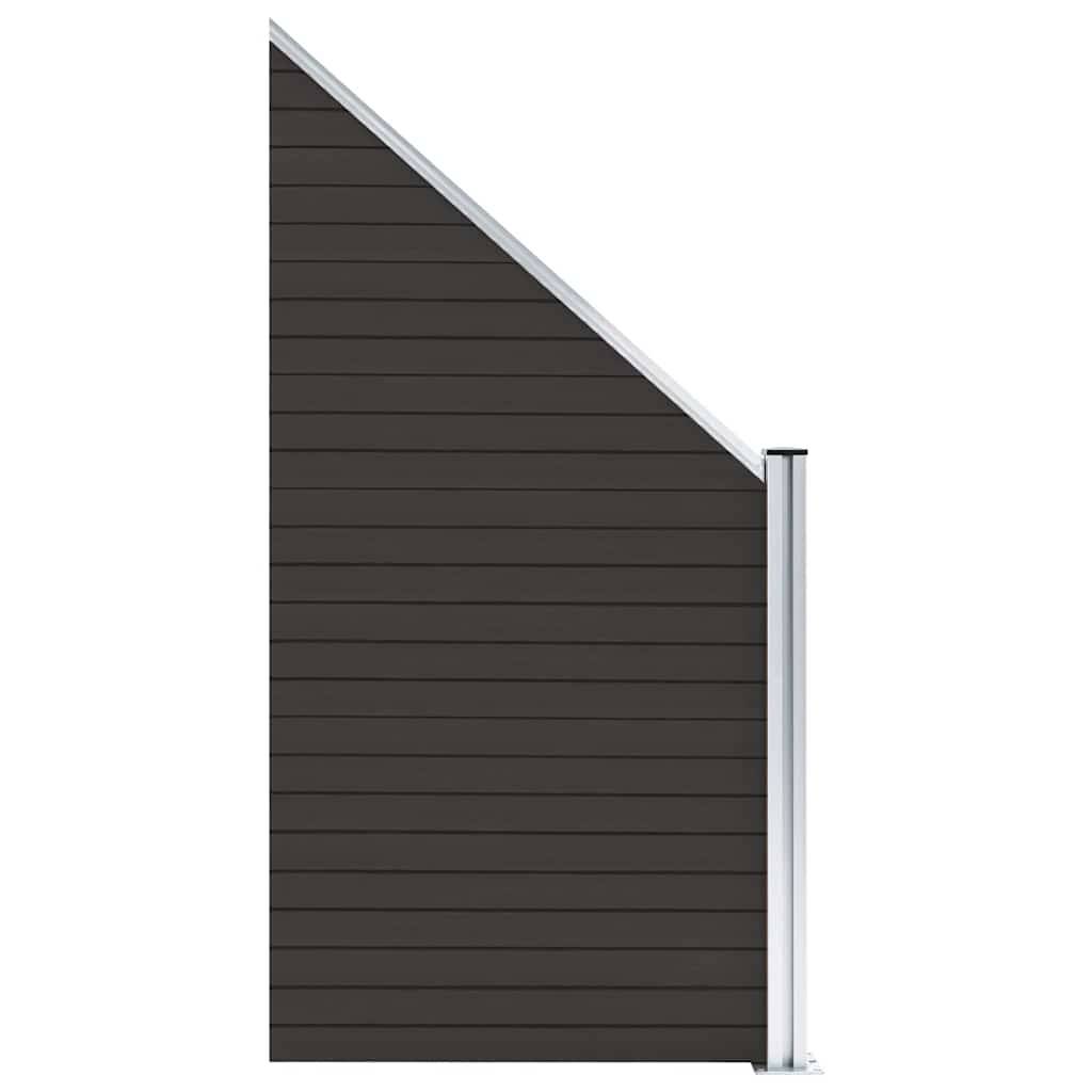 Panneau de clôture WPC noir 95 x (105-180) cm - PANGIVO - Image 2