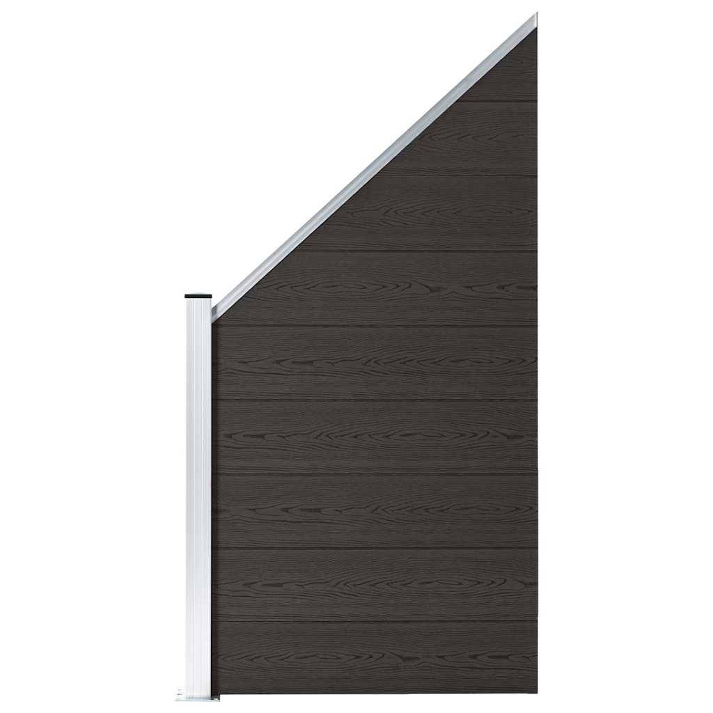 Panneau de clôture WPC noir 95 x (105-180) cm - PANGIVO - Image 1