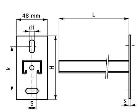 Console murale Micra Strut WALRAVEN 41x21x2 EZ x L.300 mm - MC6603823 - Image 2