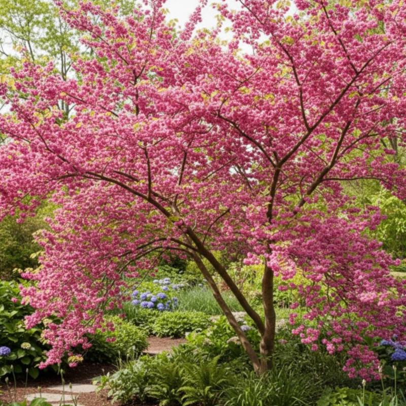 Cercis du Canada Pink Pom Pom's, Arbre de Judée, Gainier du Canada à fleurs Rose/ - feuillage Caduc - Pot de 30L - Baliveau - Image 3