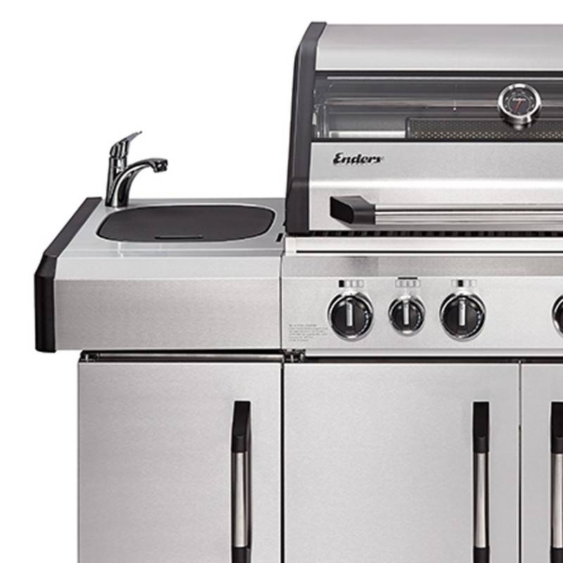 ENDERS - Barbecue Kansas II Pro 4 SIK Profi Turbo - 4 brûleurs dont 1 Turbo Zone - 1 brûleur arrière infrarouge - Image 3
