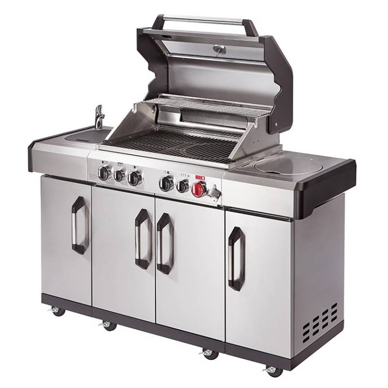 ENDERS - Barbecue Kansas II Pro 4 SIK Profi Turbo - 4 brûleurs dont 1 Turbo Zone - 1 brûleur arrière infrarouge - Image 1