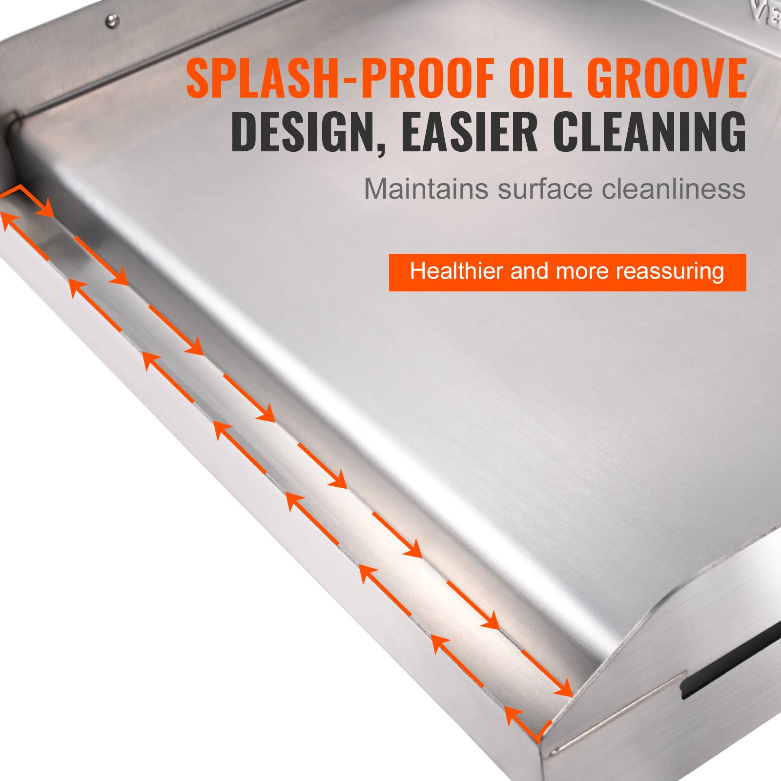 Vevor - VEVOR Plaque à Griller Plancha Gril 587x395 mm en Acier Inoxydable Anti-adhésive - Image 5