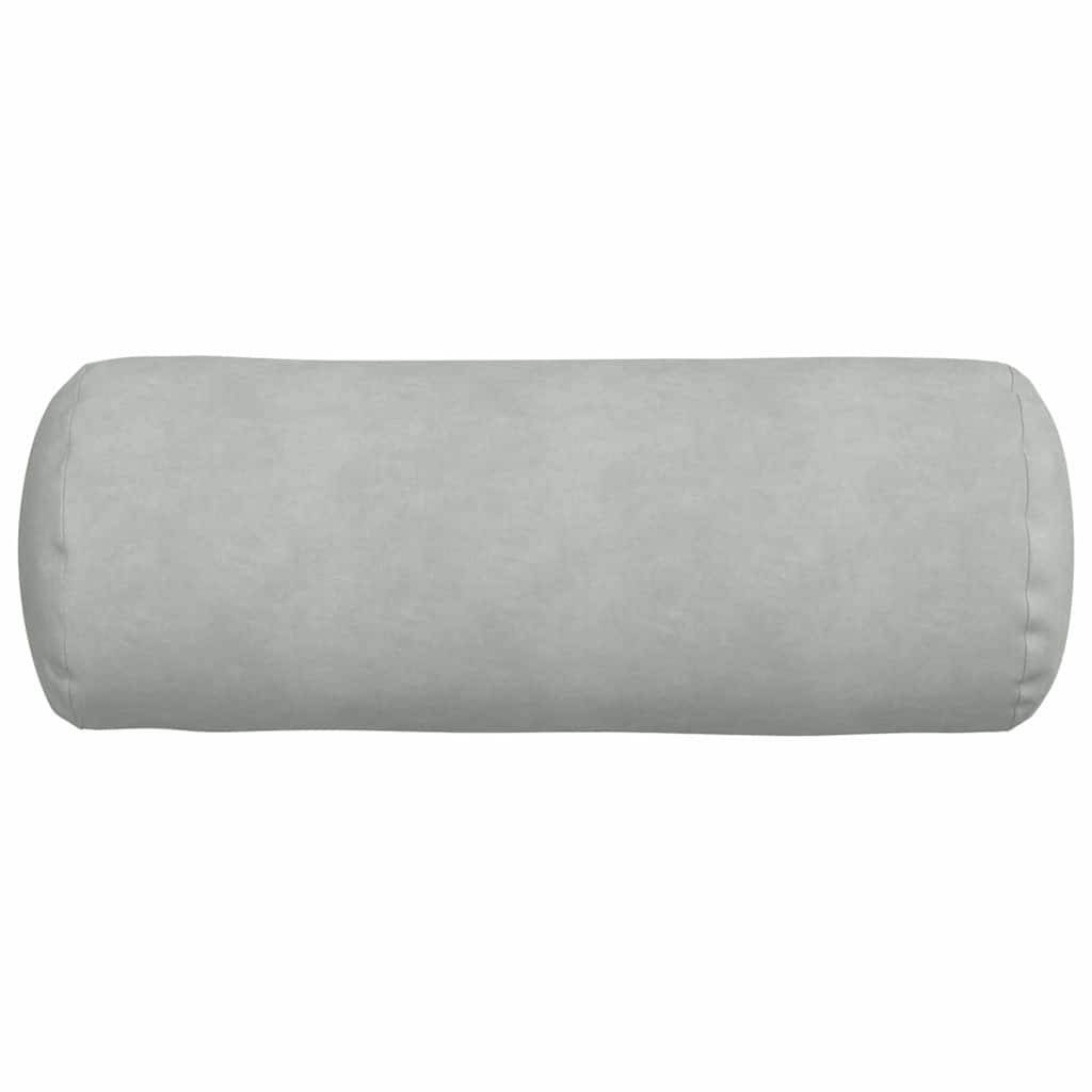 Lot de 2 Traversins Déco Velours Côtelé Confort Housse Amovible pour Salon Chambre Gris Clair 25x70 cm – ComfortXL Outdoor Living - Image 6