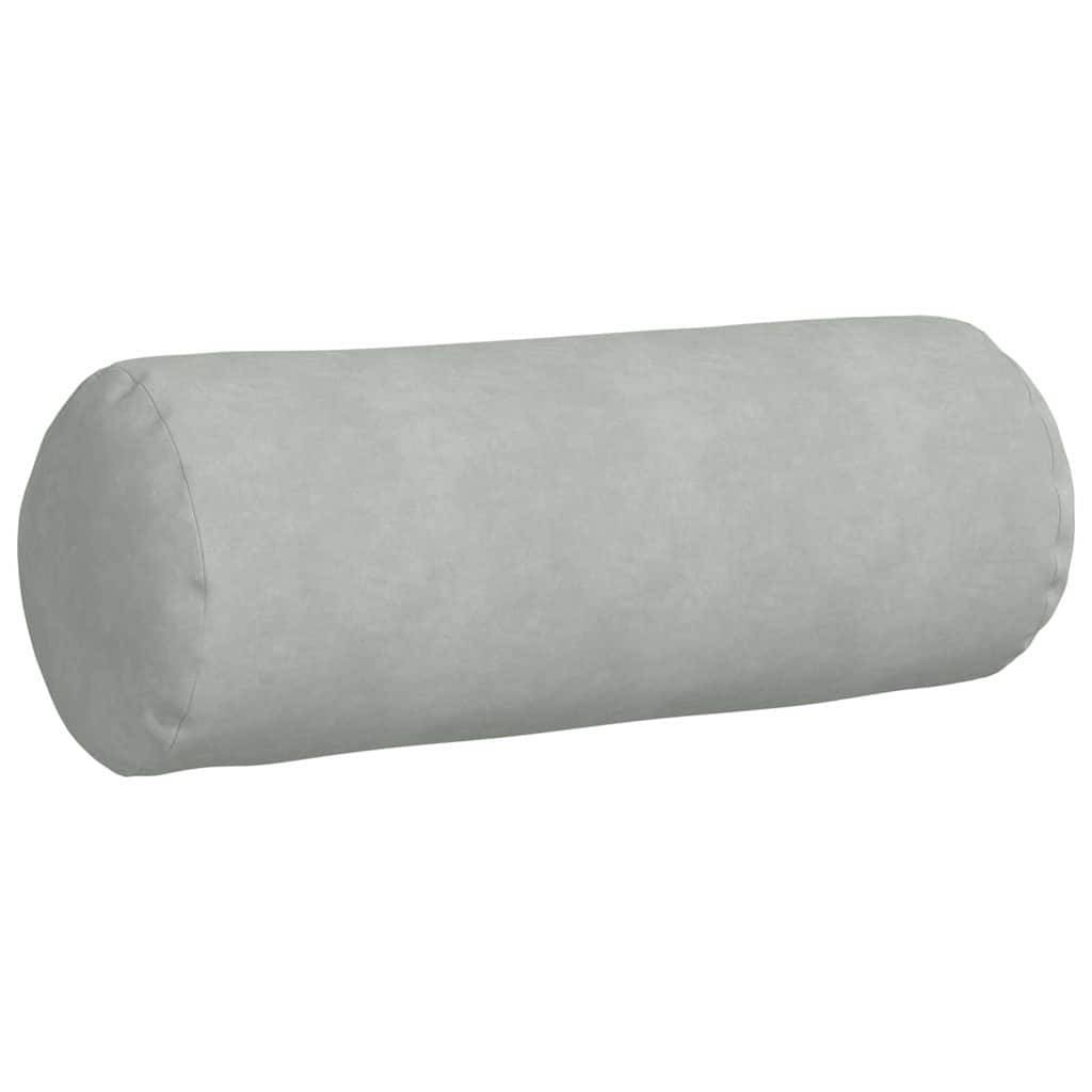 Lot de 2 Traversins Déco Velours Côtelé Confort Housse Amovible pour Salon Chambre Gris Clair 25x70 cm – ComfortXL Outdoor Living - Image 5