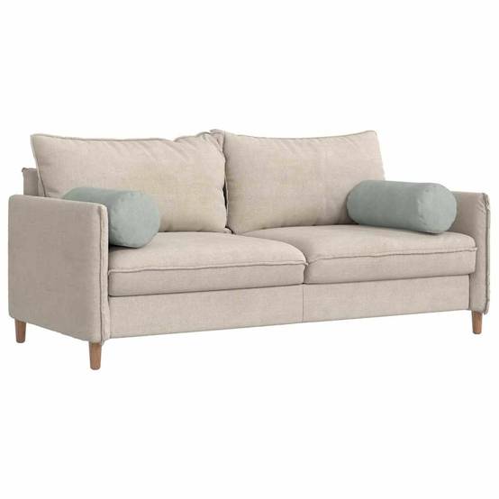 Lot de 2 Traversins Déco Velours Côtelé Confort Housse Amovible pour Salon Chambre Gris Clair 25x70 cm – ComfortXL Outdoor Living - Image 3
