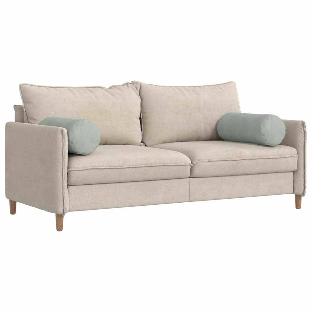 Lot de 2 Traversins Déco Velours Côtelé Confort Housse Amovible pour Salon Chambre Gris Clair 25x70 cm – ComfortXL Outdoor Living - Image 3