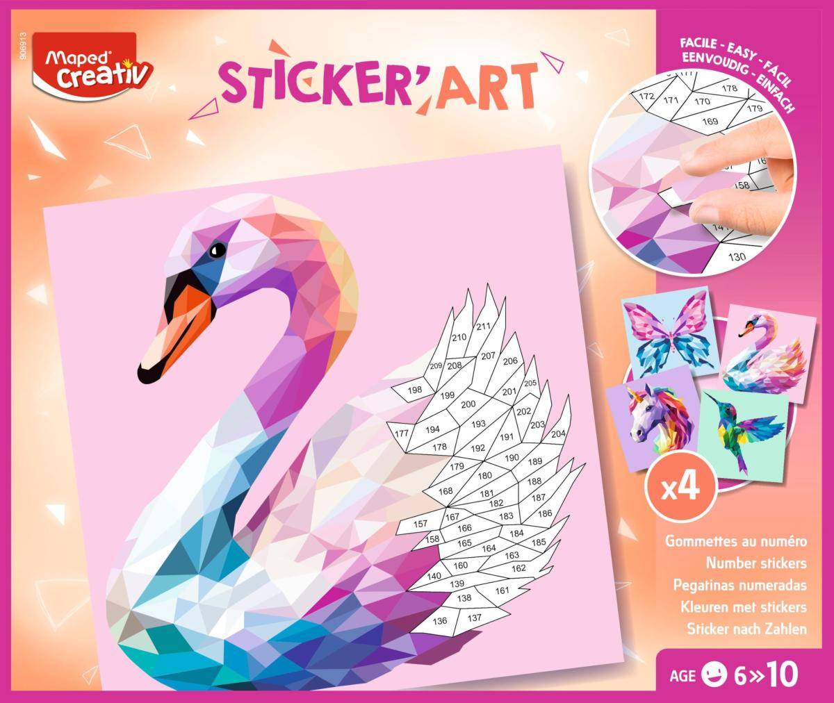 Sticker art - Gommettes au numero - Creatures elegantes - Maped