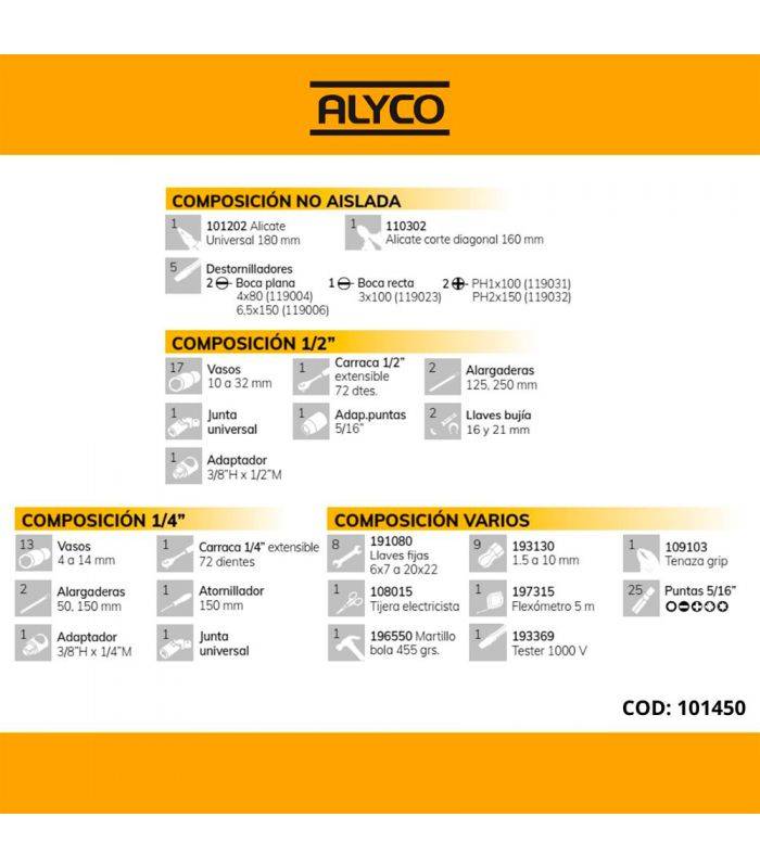 Set 98 Outils Mixtes Alyco 101450 - Image 3