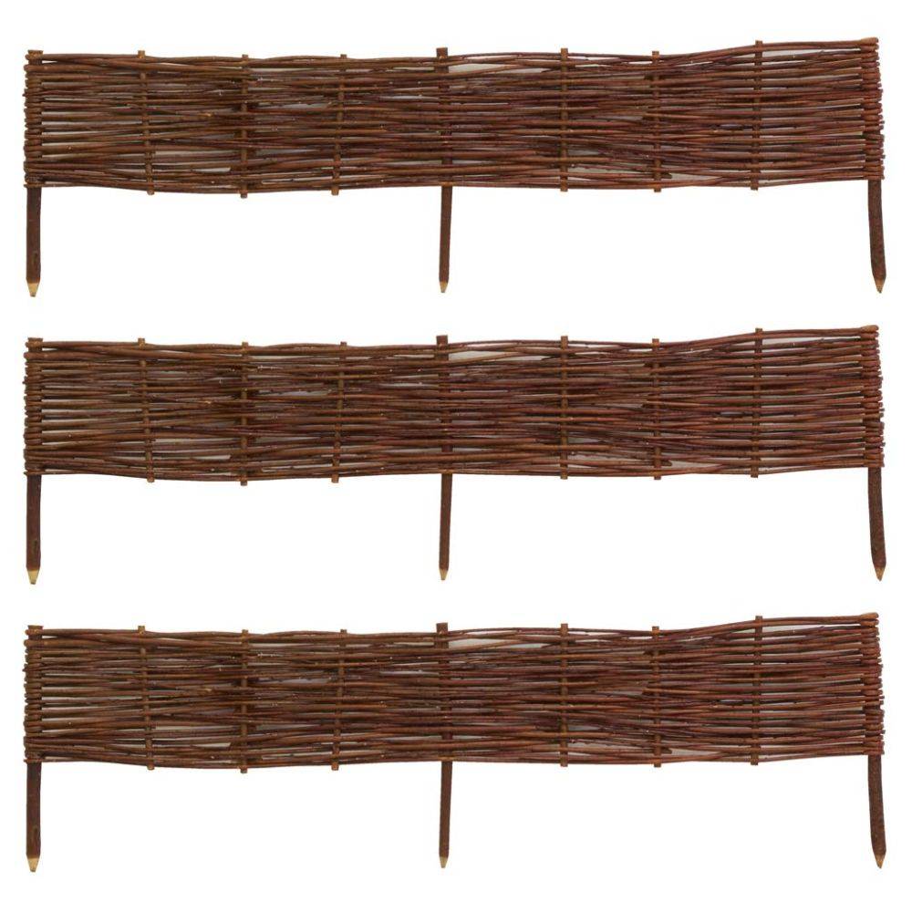 Aubry Gaspard - Bordures en osier tressé naturel (Lot de 12) - Image 3