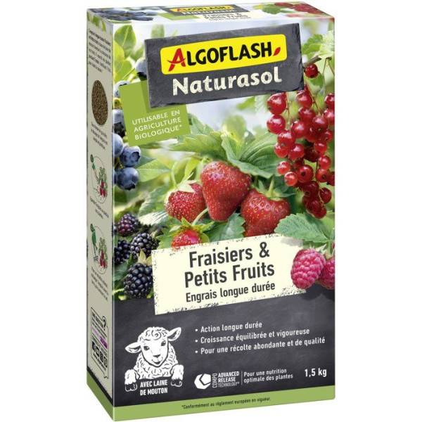 Algoflash - Engrais fraisiers et petits fruits - ALGOFLASH NATURASOL - Longue durée - 1,5 kg - UAB - Image 1