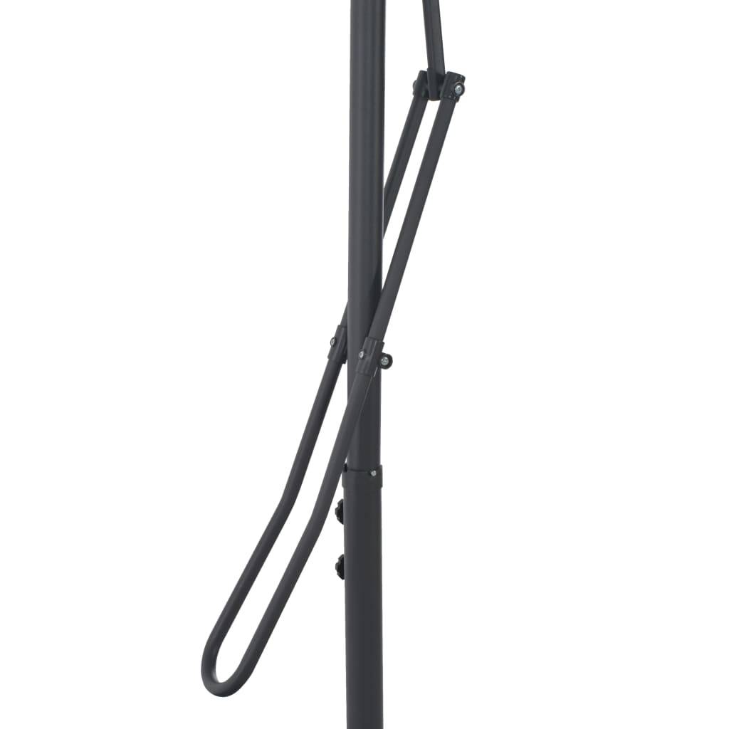 Helloshop26 - Parasol d'extérieur avec mât en acier 250 x 250 x 230 cm noir - Image 5