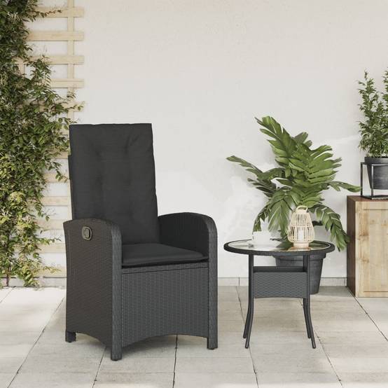 ComfortXL - Fauteuil de Jardin Inclinable en Résine Tressée avec Coussin Confort pour Balcon Détente Noir – ComfortXL Outdoor Living - Image 3