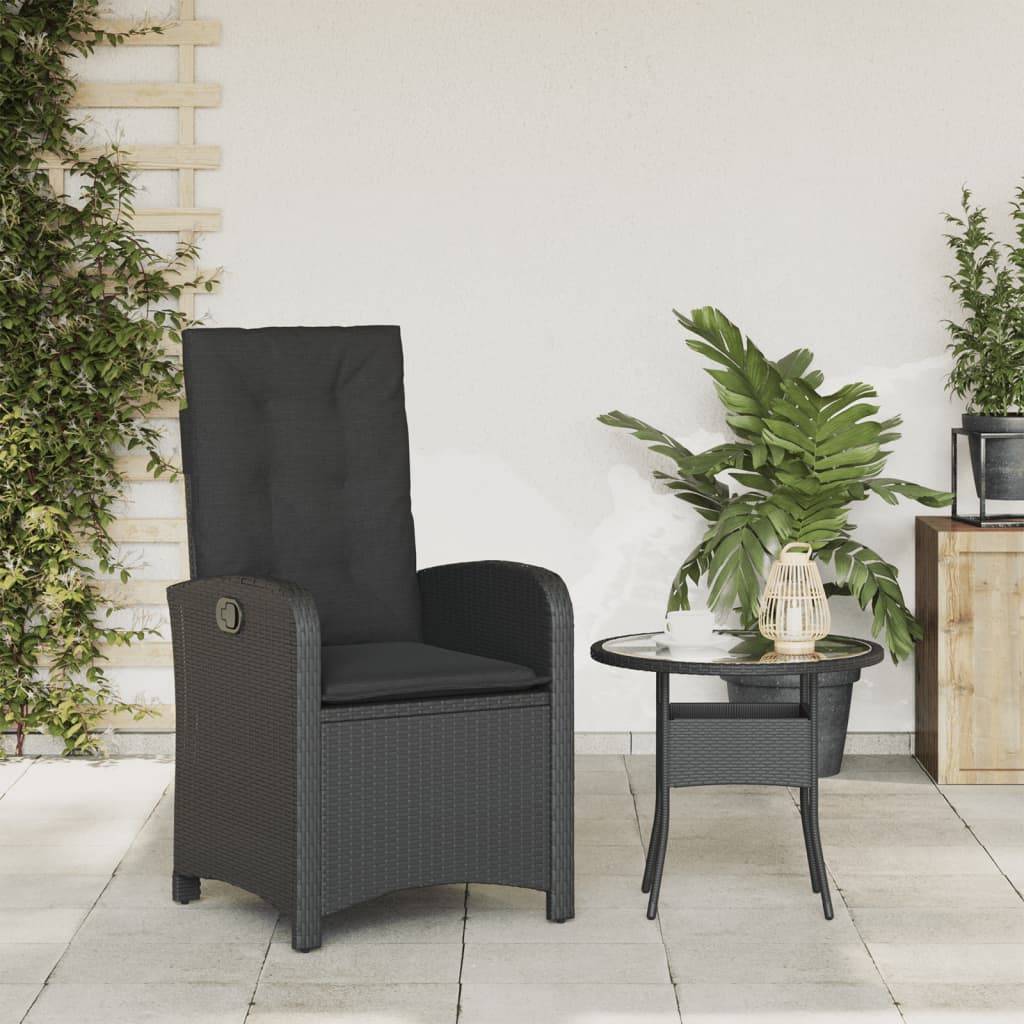 ComfortXL - Fauteuil de Jardin Inclinable en Résine Tressée avec Coussin Confort pour Balcon Détente Noir – ComfortXL Outdoor Living - Image 3