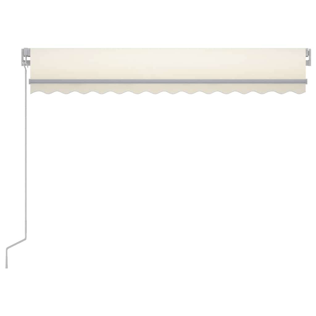 Auvent de Balcon Manuel avec Éclairage LED Ambiant en Aluminium Crème 300x250 cm – ComfortXL Outdoor Living - Image 3