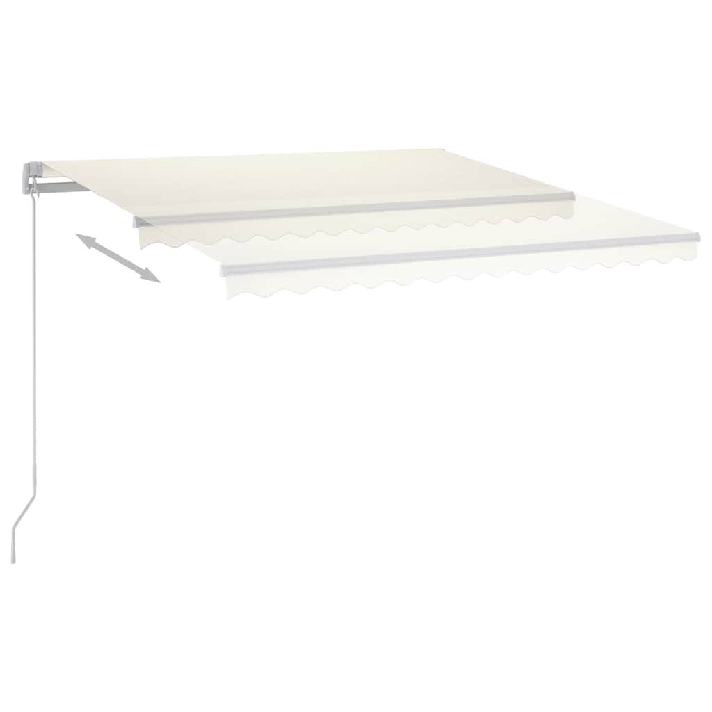 Auvent de Balcon Manuel avec Éclairage LED Ambiant en Aluminium Crème 300x250 cm – ComfortXL Outdoor Living - Image 4