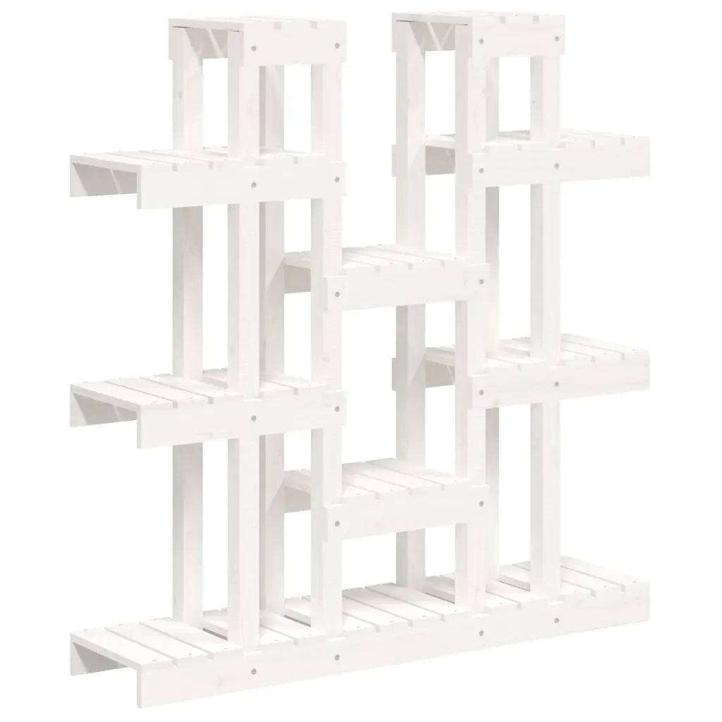 Helloshop26 - Support à plantes élégant jardin salon 104,5 x 25 x 109,5 cm en bois de pin blanc